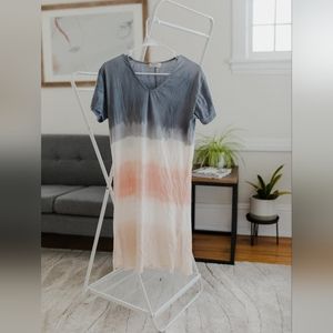 Blue, Pink and Cream ombre oversized tunic